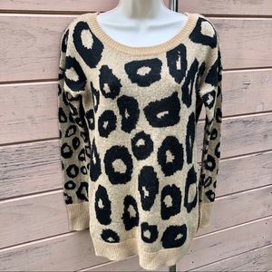 Express Leopard Print Sweater Small